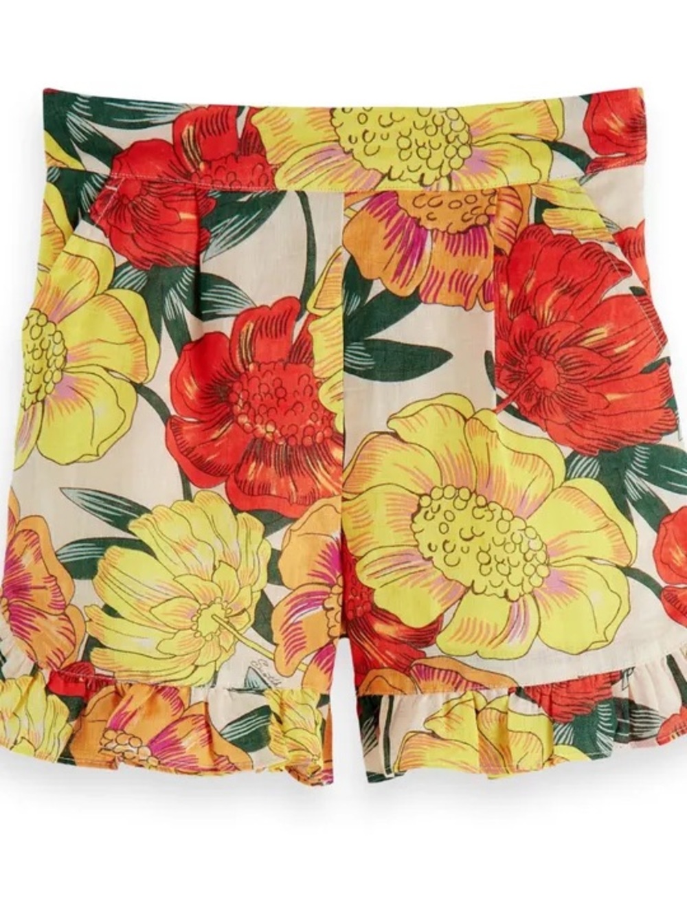 Scotch & Soda Linen Flower Shorts Girls Size 10